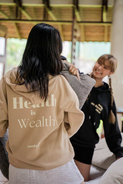 health is wealth hoodie by sundaysfit